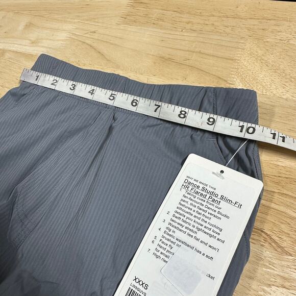 Lululemon Dance Studio Slim-Fit High-Rise Flared Pant Solar Grey Sz XXXS NWT - Picture 9 of 11